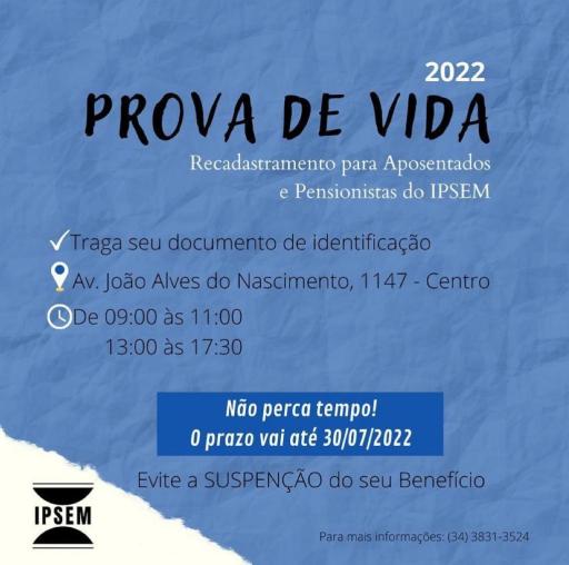 CONVOCAÇÃO PARA PROVA DE VIDA